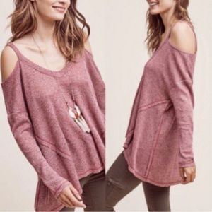 NWOT Anthropologie Deletta Millipa Open Cold Shoulder Top - Size M Petite